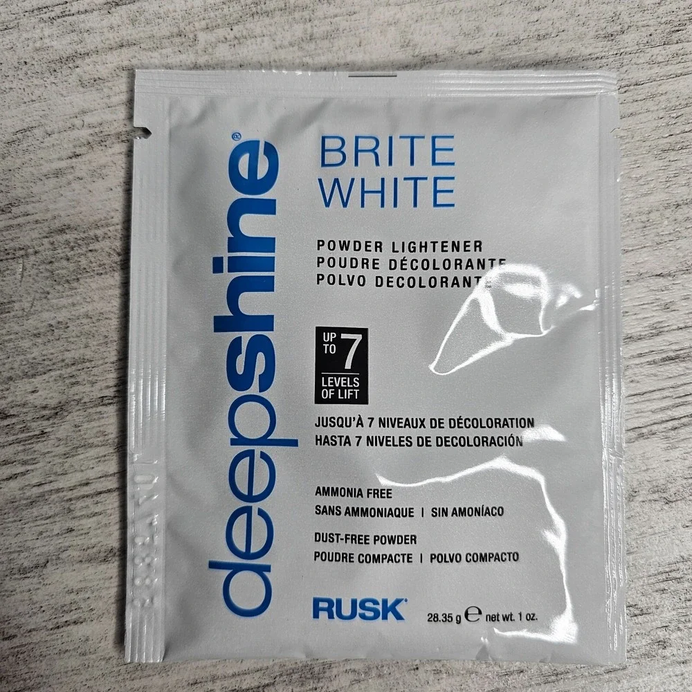 RUSK Deep Shine Brite White Lightener Powder Sample Size 1 oz each - LOT OF‎ 9